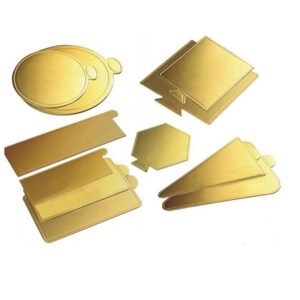 Different Shape Golden Mini Cakeboards Paper Cake Tray for Party Wedding Cake Board