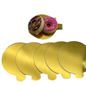 Disposable Gold Foil Embossed round Cake Plate Coated Circle Board Base for Pizza Bread Cookie Use