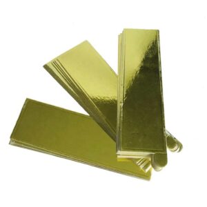 Rectangle Shape Paperboard Golden Mini Size Foil Pastry Board for Wedding