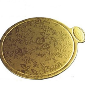 High Quality Mini Cakeboard in Different Shapes Golden Paper for Parties Recyclable Gold Foil Stamping Embossing
