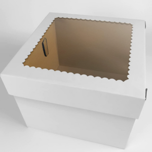 Tall Window Cake Box - White