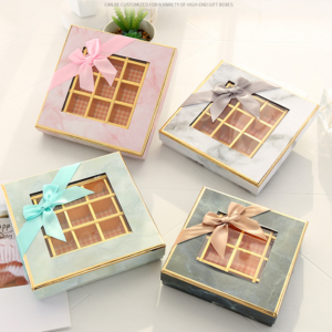 Valentine's Day dessert chocolate box marble gift packaging box