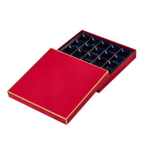 25-piece chocolate box, hard-sided premium gift box, Valentine's Day gold-rimmed chocolate gift box