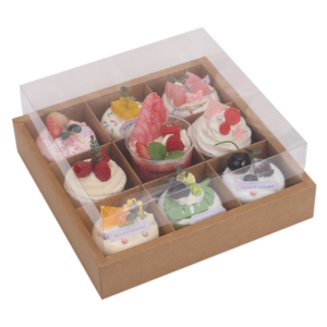 6-piece or 12-piece transparent macaron packaging box/pastry box
