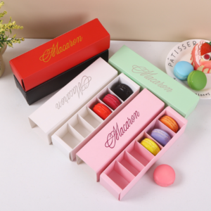 New packaging box for 6 macarons and Ferrero Rocher chocolates