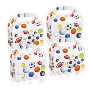 Football Basketball Rugby Baseball Design Candy Treat Boxes Paper Gift Cake Goodies Box