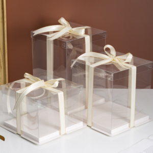8Inch Cake Box Transparent Brithday Gift Box Clear Design