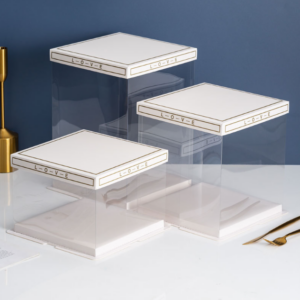 Transparent birthday cake box, 6-inch, 8-inch, 10-inch, single-layer, double-layer, tall