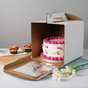 Fold White/Brown Cake Box