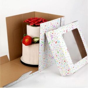 Tall Window Cake Box - Confetti