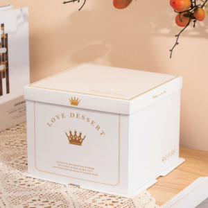 Hot Selling 10 Inch Decorative Disposable Birthday Square Paper Packaging Cardboard Cake Boxes