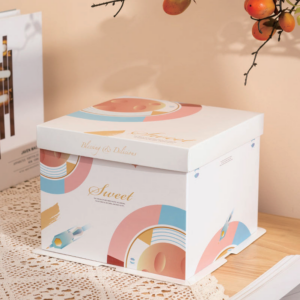 Hot Selling 12 Inch Decorative Disposable Birthday Square Paper Packaging Cardboard Cake Boxes