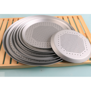 Thickened 6.5~16 inch perforated round anodized pizza pan