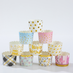Medium hot stamping baking molds, high-temperature resistant muffin cups, cake holders