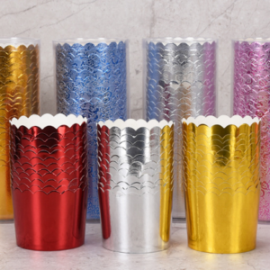 High-Temperature Resistant Machine-Made Cups with Patterned Muffin Cups, Cake Baking Paper Cups