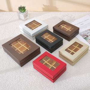 Square window-pane chocolate box