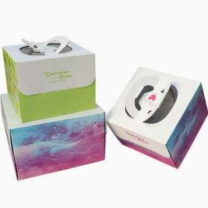 Customised 8-inch Cake boxes with a window, made from food-grade material