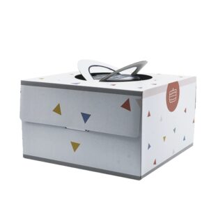 Customised 8-inch carry-out cake box with window, made from food-grade material