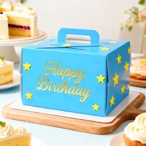 Customised 8-inch carry-out cake box with window, made from food-grade material